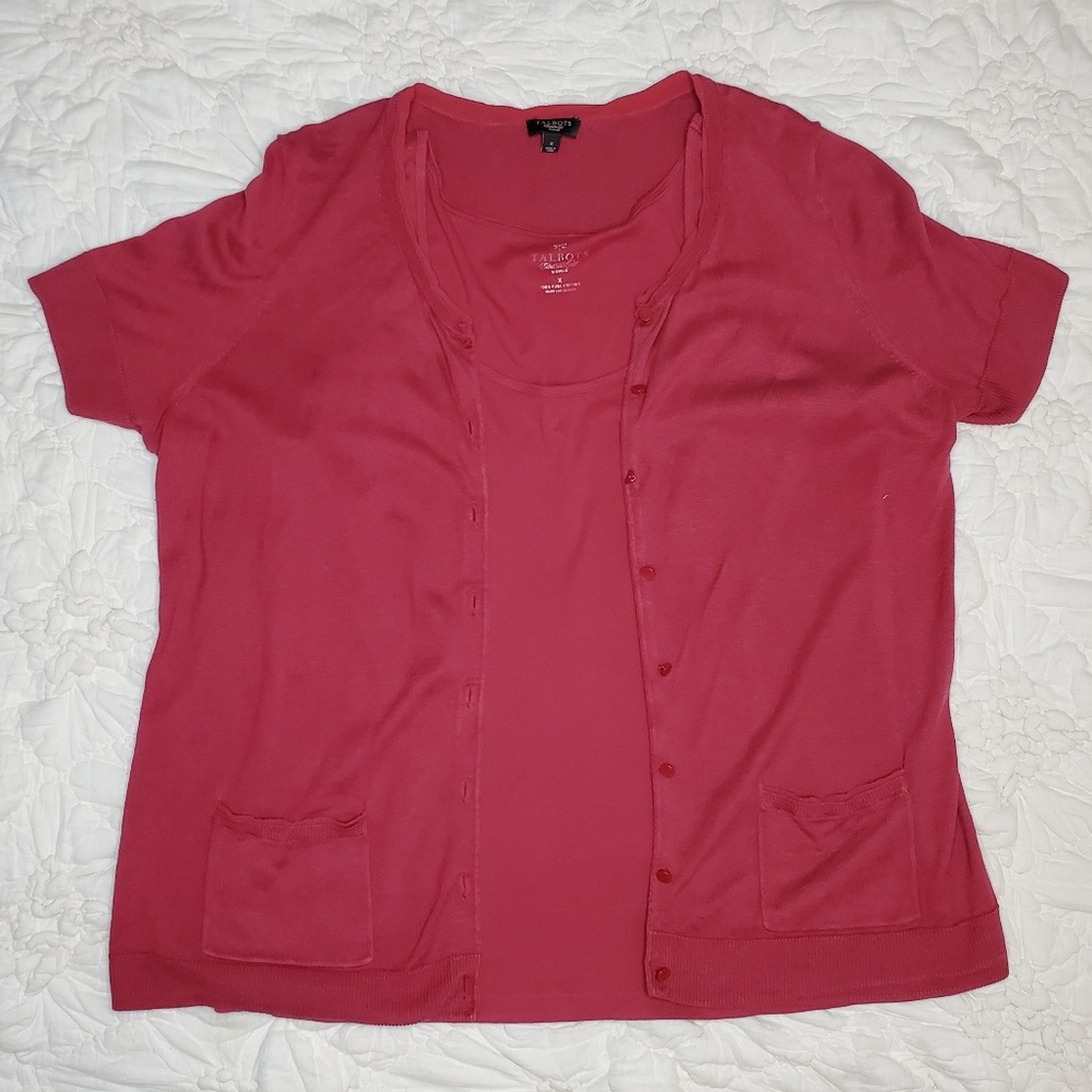 Talbots Two-piece Short-sleeved Sweater Set